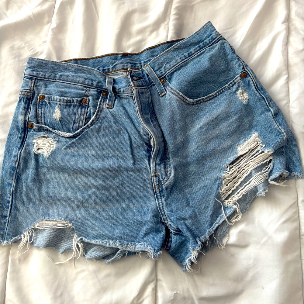 Distressed Denim Women Shorts